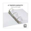 Samsill Earth's Choice Biobased Round Ring View Binder, 3 Rings, 4" Capacity, 11 x 8.5, White