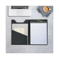 Samsill Value Padfolio, Heavyweight Sealed Vinyl, Brass Clip, Inside Front Pocket, Black