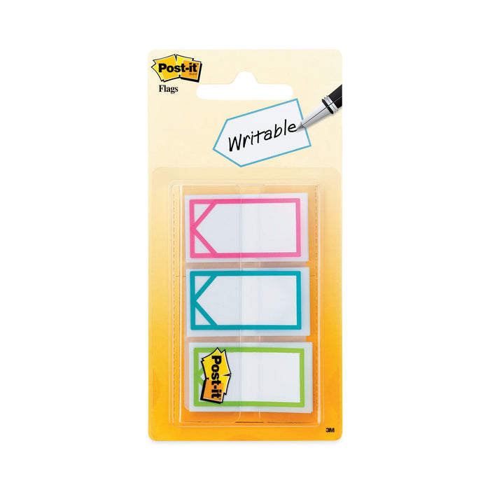 Post-it Arrow 1" Page Flags, Three Assorted Bright Colors, 60/Pack