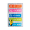 Post-it Arrow Message 0.5" Page Flags, Five Assorted Bright Colors, 20 Flags/Dispenser, 5 Dispensers/Pack