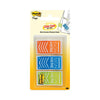 Post-it Arrow Message 1" Page Flags, "Sign Here", Blue/Lime/Orange, 20 Flags/Dispenser, 3 Dispensers/Pack