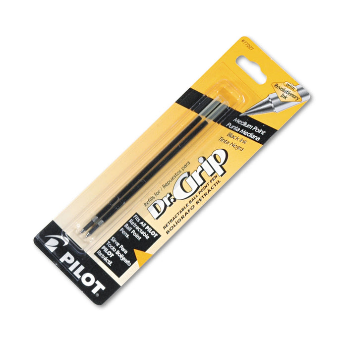Pilot Refill for Dr. Grip, Easytouch, The Better, B2P and Rex Grip BeGreen Ballpoint Pens, Medium Conical Tip, Black Ink, 2/Pack