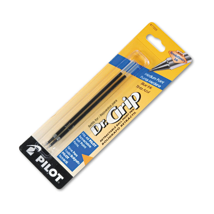 Pilot Refill for Dr. Grip, Easytouch, The Better, B2P and Rex Grip BeGreen Ballpoint Pens, Medium Conical Tip, Blue Ink, 2/Pack