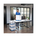 Bankers Box DATA-PAK Storage Boxes, Letter Files, 13.75" x 17.75" x 13", White/Blue, 12/Carton