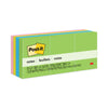 Post-it Original Pads in Floral Fantasy Collection Colors, 1.5" x 2", 100 Sheets/Pad, 12 Pads/Pack