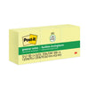 Post-it Original Recycled Note Pads, 1.5" x 2", Canary Yellow, 100 Sheets/Pad, 12 Pads/Pack