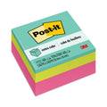 Post-it Original Cubes, 3" x 3", Aqua Wave Collection, 400 Sheets/Cube