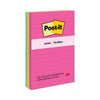 Post-it Original Pads in Poptimistic Collection Colors, Note Ruled, 4" x 6", 100 Sheets/Pad, 3 Pads/Pack