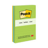 Post-it Original Pads in Floral Fantasy Collection Colors, Note Ruled, 4" x 6", 100 Sheets/Pad, 3 Pads/Pack
