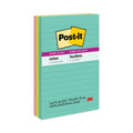 Post-it Pads in Supernova Neon Collection Colors, Note Ruled, 4" x 6", 90 Sheets/Pad, 3 Pads/Pack