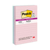 Post-it Recycled Notes in Wanderlust Pastels Collection Colors, Note Ruled, 4" x 6", 90 Sheets/Pad, 3 Pads/Pack