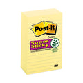 Post-it Pads in Canary Yellow, Note Ruled, 4" x 6", 90 Sheets/Pad, 5 Pads/Pack