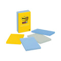 Post-it Pads in New York Collection Colors, Note Ruled, 4" x 6", 100 Sheets/Pad, 5 Pads/Pack