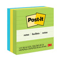 Post-it Original Pads in Floral Fantasy Collection Colors, Note Ruled, 4" x 4", 200 Sheets/Pad, 3 Pads/Pack