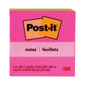 Post-it Original Pads in Poptimistic Collection Colors, 4" x 4", 100 Sheets/Pad, 5 Pads/Pack