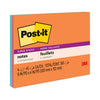 Post-it Meeting Notes in Energy Boost Collection Colors, 8" x 6", 45 Sheets/Pad, 4 Pads/Pack