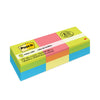 Post-it Mini Cubes, 1.88" x 1.88", Green Wave and Orange Wave Collections, 400 Sheets/Cube, 3 Cubes/Pack