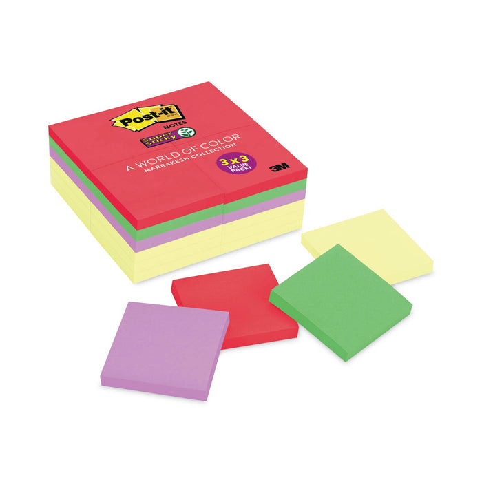 Post-it Office Notes Value Pack, 3" x 3", (12) Canary Yellow, (12) Playful Primaries Collection Colors, 90 Sheets/Pad, 24 Pads/Pack