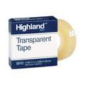 Highland Transparent Tape, 1" Core, 0.75" x 36 yds, Clear