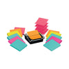 Post-it Pop-up Dispenser Value Pack, For 3 x 3 Pads, Black/Clear, Includes (12) Marrakesh Rio de Janeiro Super Sticky Pop-up Pad