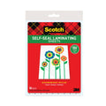 Scotch Self-Sealing Laminating Sheets, 6 mil, 9.06" x 11.63", Gloss Clear, 10/Pack
