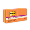 Post-it Pop-up 3 x 3 Note Refill, 3" x 3", Energy Boost Collection Colors, 90 Sheets/Pad, 10 Pads/Pack