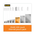 Scotch Laminating Pouches, 3 mil, 9" x 11.5", Gloss Clear, 100/Pack