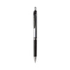 uniball Signo Gel Pen, Retractable, Medium 0.7 mm, Black Ink, Black/Metallic Accents Barrel, Dozen