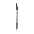 Pilot Better Ballpoint Pen, Stick, Fine 0.7 mm, Black Ink, Smoke Barrel, Dozen