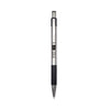 Zebra G-301 Gel Pen, Retractable, Medium 0.7 mm, Black Ink, Stainless Steel/Black Barrel