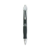 Zebra GR8 Gel Pen, Retractable, Medium 0.7 mm, Black Ink, Black/Silver Barrel, 12/Pack