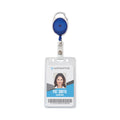 Advantus Carabiner-Style Retractable ID Card Reel, 30" Extension, Assorted Colors, 20/Pack
