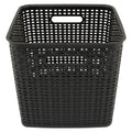 Advantus Plastic Weave Bin, Extra Large, 12.5" x 12.5" x 11.13", Black, 2/Pack