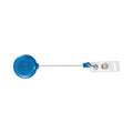 Advantus Translucent Retractable ID Card Reel, 30" Extension, Blue, 12/Pack