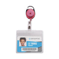 Advantus Carabiner-Style Retractable ID Card Reel, 30" Extension, Assorted Neon Colors, 20/Pack