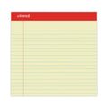 Universal Perforated Ruled Writing Pads, Wide/Legal Rule, Red Headband, 50 Canary-Yellow 8.5 x 11.75 Sheets, Dozen