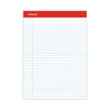 Universal Perforated Ruled Writing Pads, Wide/Legal Rule, Red Headband, 50 White 8.5 x 11.75 Sheets, Dozen