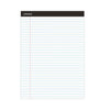 Universal Premium Ruled Writing Pads with Heavy-Duty Back, Wide/Legal Rule, Black Headband, 50 White 8.5 x 11 Sheets, 6/Pack