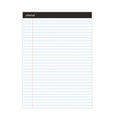 Universal Premium Ruled Writing Pads with Heavy-Duty Back, Wide/Legal Rule, Black Headband, 50 White 8.5 x 11 Sheets, 6/Pack