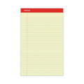 Universal Perforated Ruled Writing Pads, Wide/Legal Rule, Red Headband, 50 Canary-Yellow 8.5 x 14 Sheets, Dozen