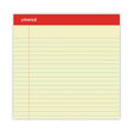 Universal Perforated Ruled Writing Pads, Wide/Legal Rule, Red Headband, 50 Canary-Yellow 8.5 x 14 Sheets, Dozen
