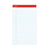 Universal Perforated Ruled Writing Pads, Wide/Legal Rule, Red Headband, 50 White 8.5 x 14 Sheets, Dozen