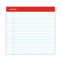 Universal Perforated Ruled Writing Pads, Wide/Legal Rule, Red Headband, 50 White 8.5 x 14 Sheets, Dozen
