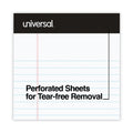 Universal Premium Ruled Writing Pads with Heavy-Duty Back, Narrow Rule, Black Headband, 50 White 5 x 8 Sheets, 12/Pack