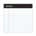 Universal Premium Ruled Writing Pads with Heavy-Duty Back, Narrow Rule, Black Headband, 50 White 5 x 8 Sheets, 12/Pack
