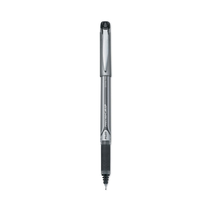 Pilot Precise Grip Roller Ball Pen, Stick, Extra-Fine 0.5 mm, Black Ink, Black Barrel