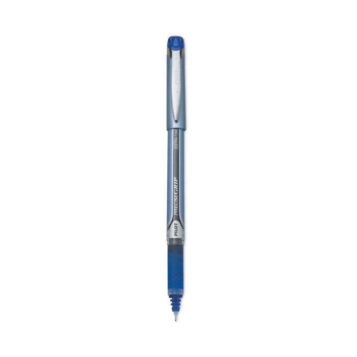Pilot Precise Grip Roller Ball Pen, Stick, Extra-Fine 0.5 mm, Blue Ink, Blue Barrel