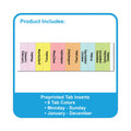 C-Line Zippered Binder with Expanding File, 2" Expansion, 7 Sections, Zipper Closure, 1/6-Cut Tabs, Letter Size, Bright Blue