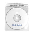 C-Line Deluxe Individual CD/DVD Holders, 2 Disc Capacity, Clear/White, 50/Box