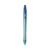 BIC ReVolution Ocean Bound Ballpoint Pen, Retractable, Medium 1 mm, Blue Ink/Translucent Blue Barrel, Dozen